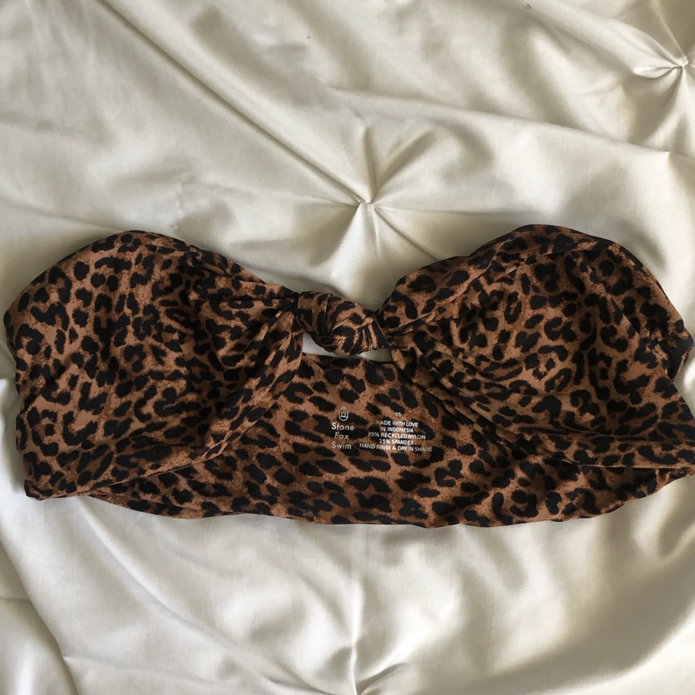 Free people stone fox swim bandeau bikini top